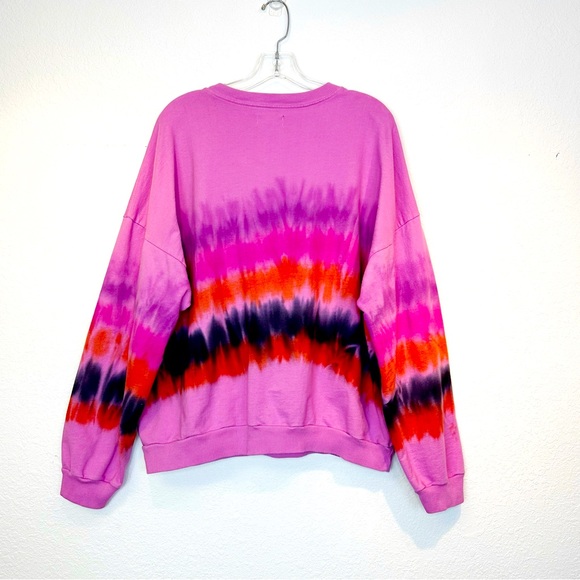 Lovers + Friends Revolve Lovers Bowery Oversized Sweatshirt Tie Dye Large - Picture 7 of 11